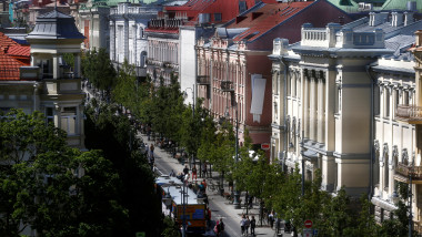 FILE PHOTO: A view of Gediminas street in Vilnius