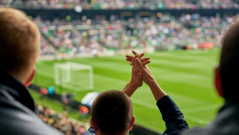 suporteri la un meci de fotbal