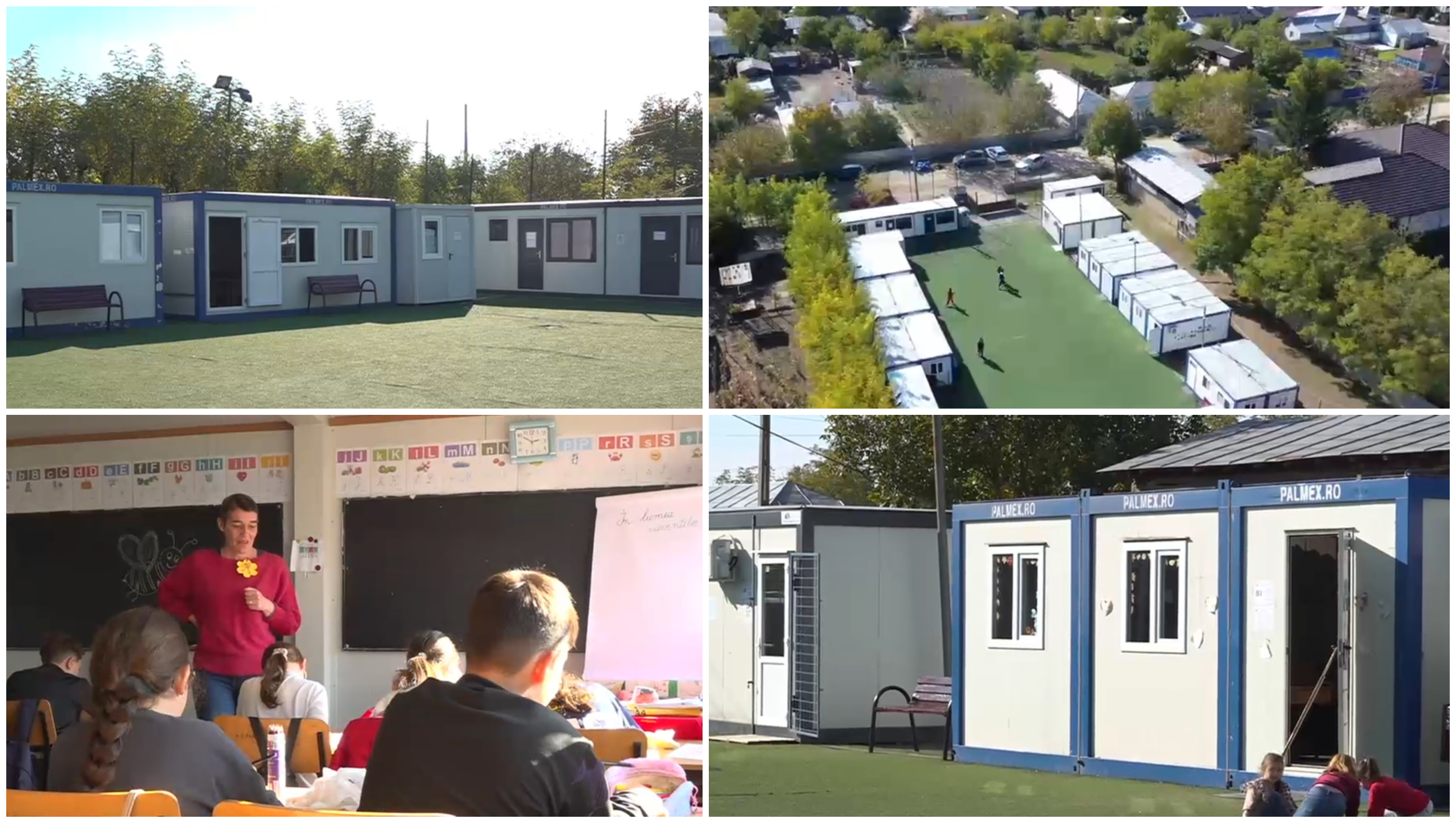 Comuna în care 200 de elevi învață în containere „provizorii” de trei ani. Cum explică primăria și constructorul întârzierea