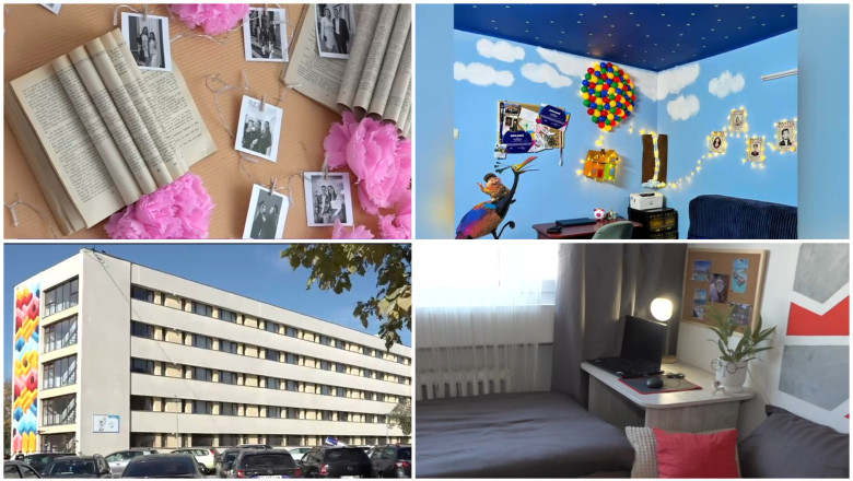 VIDEO  Concurs de amenajări interioare la cămin. Cum arată camerele care le-ar putea aduce studenților cazare gratuită timp de un an