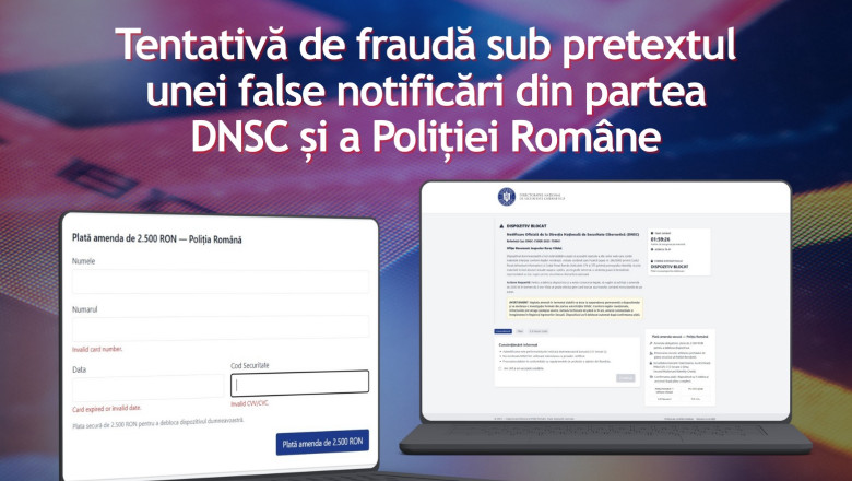 DNSC: Fraudă electronică în numele Poliției Române. Cum funcționează mecanismul ilicit