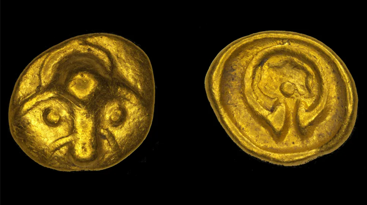Misterul „Cupei curcubeului”: o monedă celtică rară, veche de 2.200 de ani, descoperită în Germania. Cum a ajuns acolo