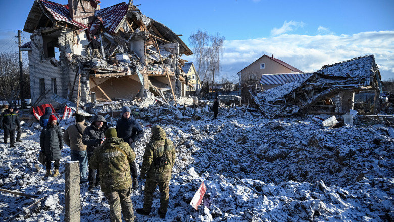 Aftermath of a Russian missile attack in Chernihiv