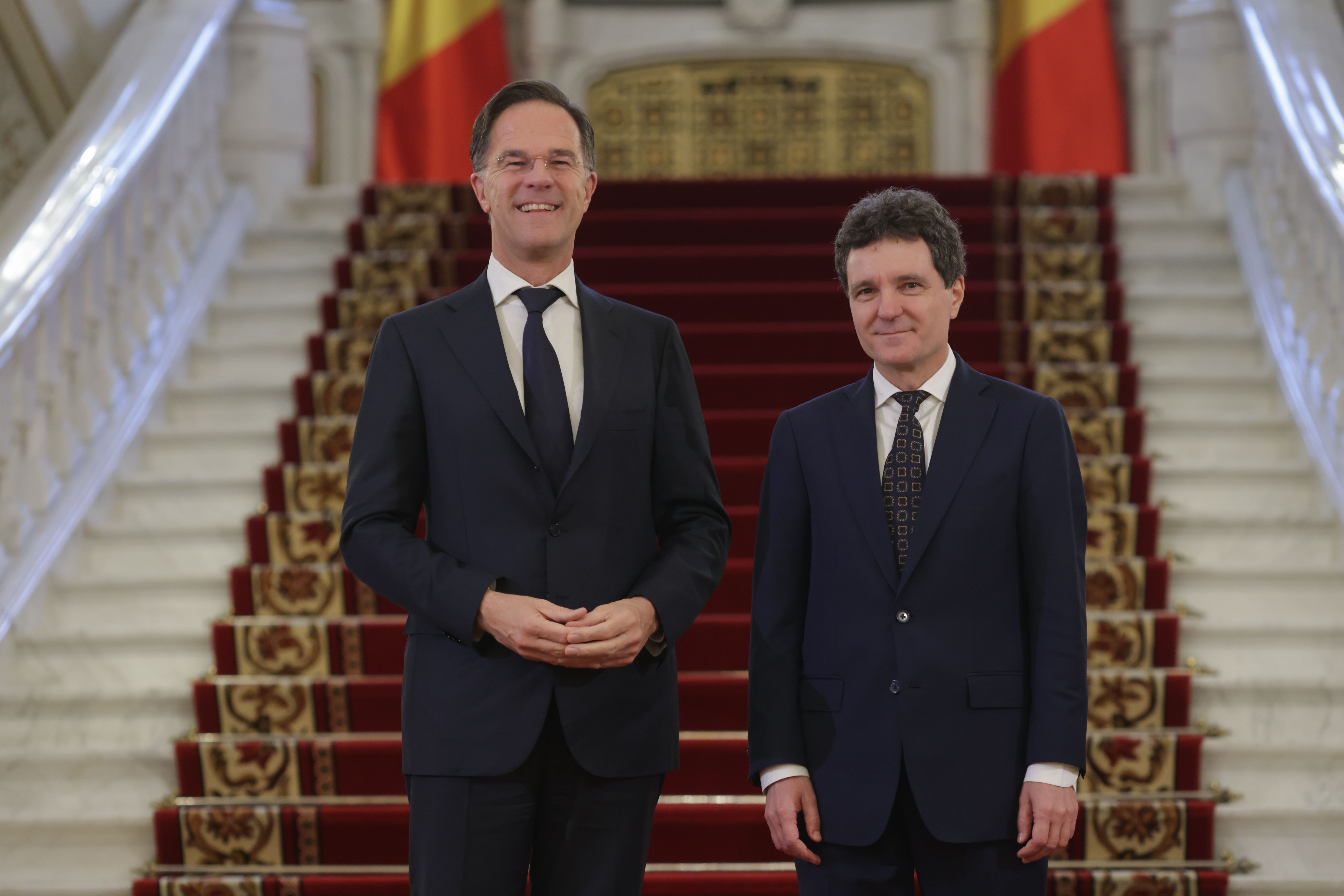 Nicușor Dan și Mark Rutte, conferință de presă după ce șeful NATO a fost primit la Palatul Cotroceni