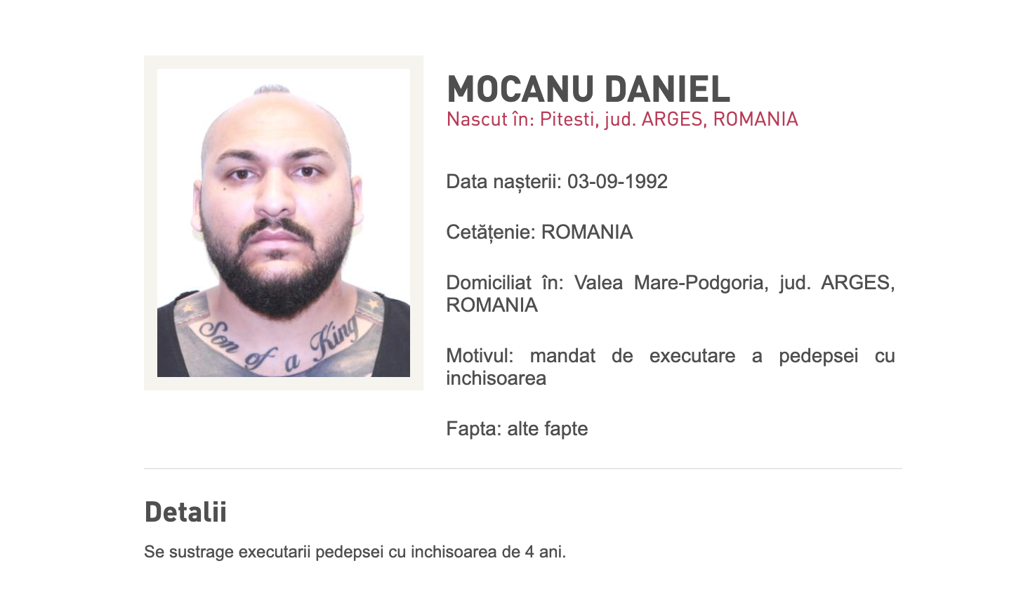 Dani Mocanu, de negăsit după ce a fost condamnat la patru ani de închisoare. Poliția l-a dat în urmărire
