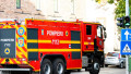 Autospecială de pompieri ISU, intervenție, București,