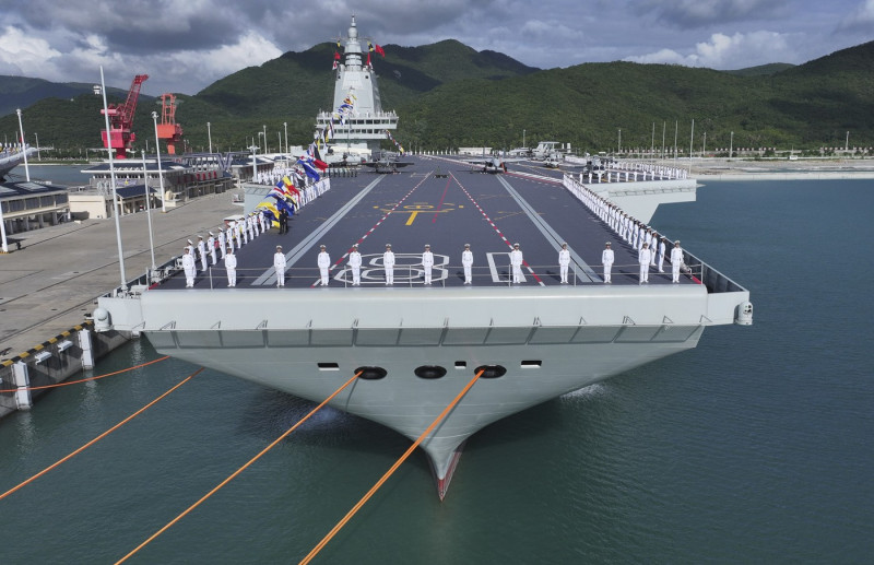CHINA HAINAN SANYA FUJIAN AIRCRAFT CARRIER COMMISSIONING (CN)