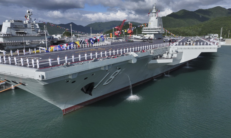 CHINA HAINAN SANYA FUJIAN AIRCRAFT CARRIER COMMISSIONING (CN)