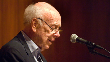 Austin, TX September 10, 2007: Dr. James D. Watson, Nobel Laureate and co-discoverer of the double helix structure of DNA, speaks at the University of Texas student union, on his "Rules for Important Science." Watson, along with Dr. Francis Crick, won th