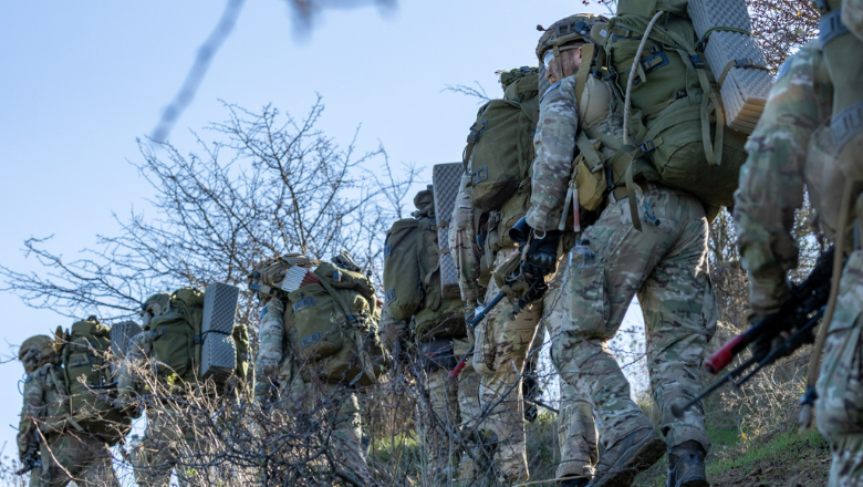 Exercițiu NATO în Alba. Militari români, francezi și portughezi au construit în timp record un pod plutitor peste râul Mureş