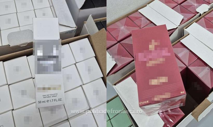 Produse contrafăcute în valoare de 1,2 milioane de lei, descoperite de polițiștii de frontieră. Mii de haine și parfumuri confiscate