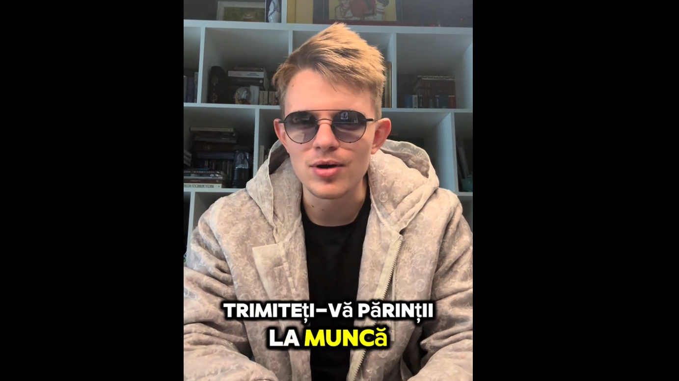 Fiul Laurei Vicol, ironic față de români, pe TikTok: Port geci de 5.000 de euro, voi nu! Trimiteți-vă părinții la muncă!