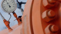 A monitoring instrument seen on the gas distribution pipeline in Beregdaroc