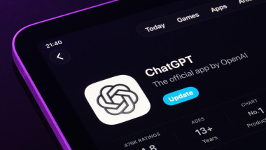 ChatGPT app seen on iphad with Apple liquid glass style