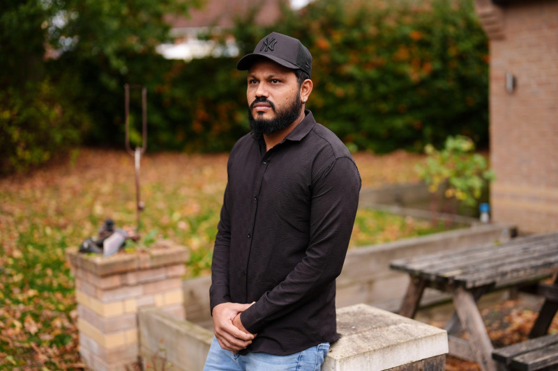 The sole survivor of the Air India crash, Vishwash Kumar Ramesh, poses for a photo in Oadby, near Leicester, following an interview with the PA news agency. Briton Ramesh survived the disaster on June 12 that killed 241 people on board. Picture date: Mond