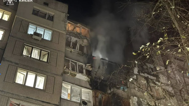 Atac masiv asupra Kievului. Foto: Serviciile de urgență ucrainene