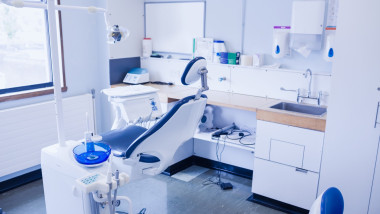 View of a dentists chair