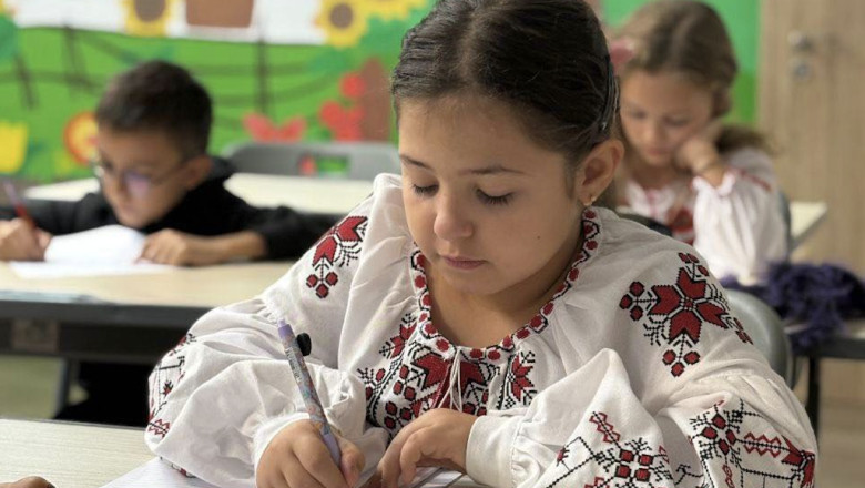 Elevi la școală. Imagine cu caracter ilustrativ. Foto: Ambasada Ucrainei:Facebook