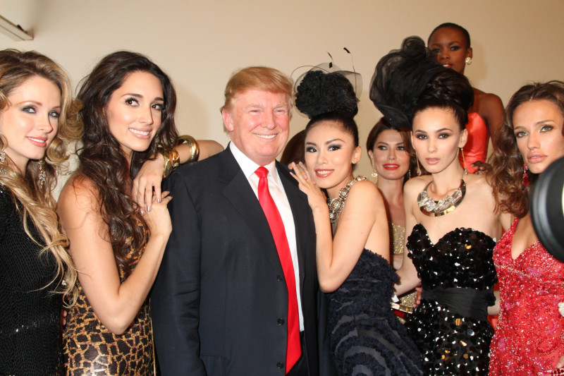 Trump and his Show's Miss Universe Beauty Queens
