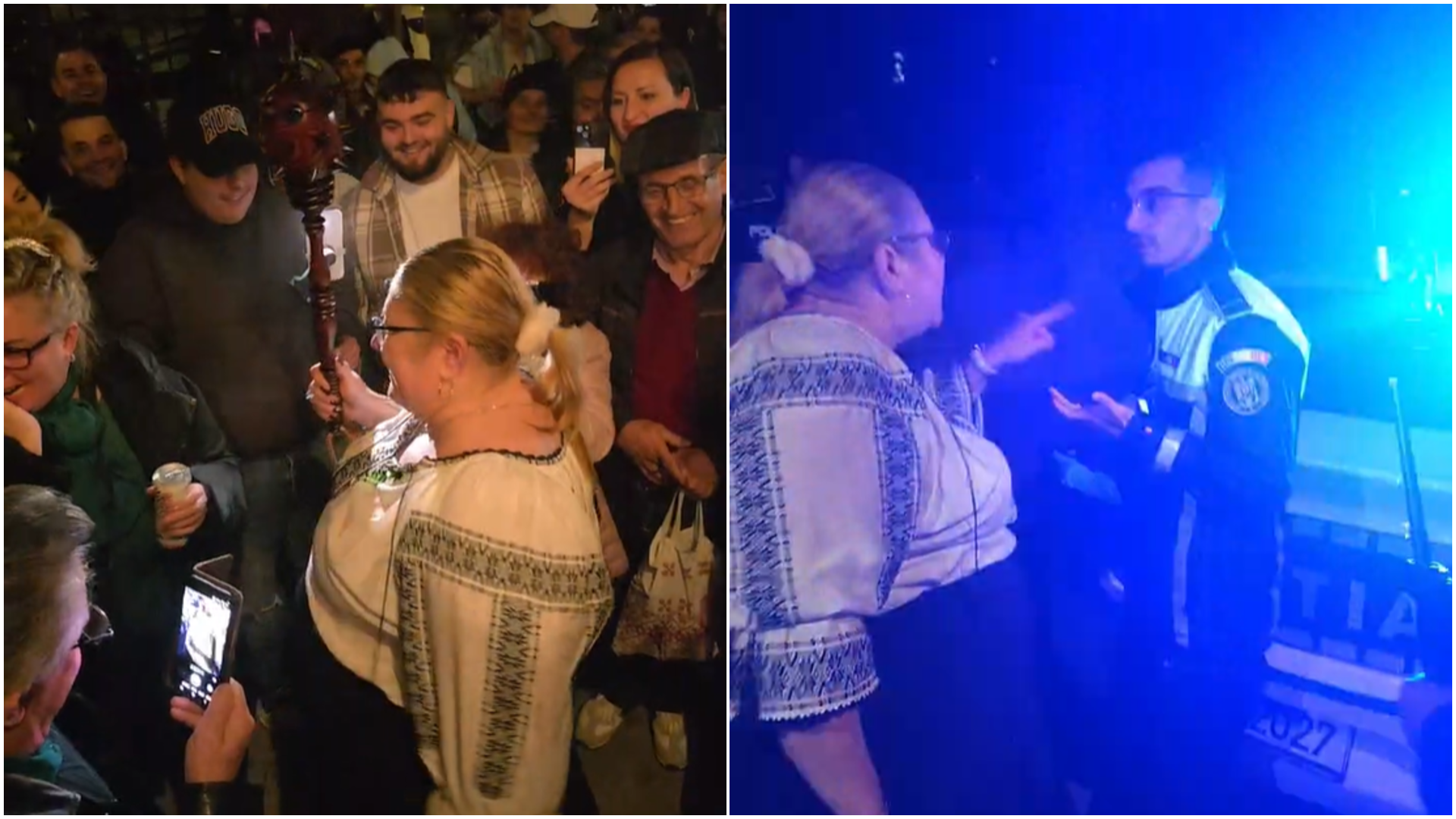 Petrecerea Dianei Șoșoacă, oprită de polițișți. Europarlamentara a aprins artificii lângă Ambasada Ucrainei