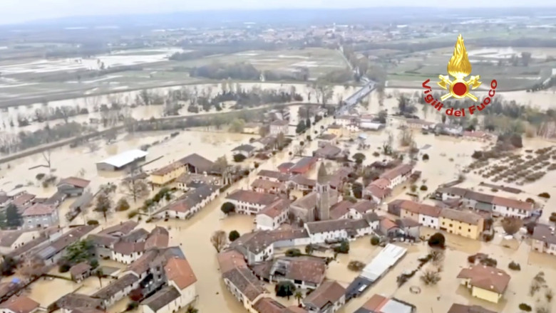 Gorizia, Severe Weather, Torre River Flooding, Rescue Operations Underway in Romans D'Isonzio