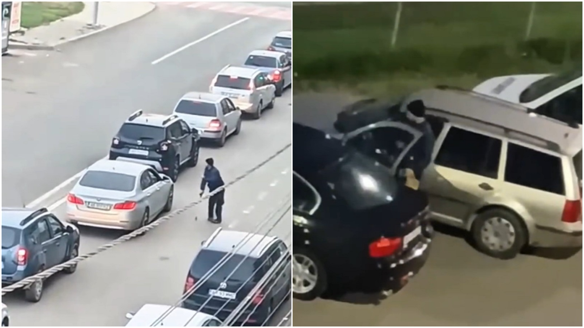 Un cerșetor care mergea cu bastonul s-a „vindecat” brusc într-o intersecție din Brașov și a urcat la volanul unei mașini