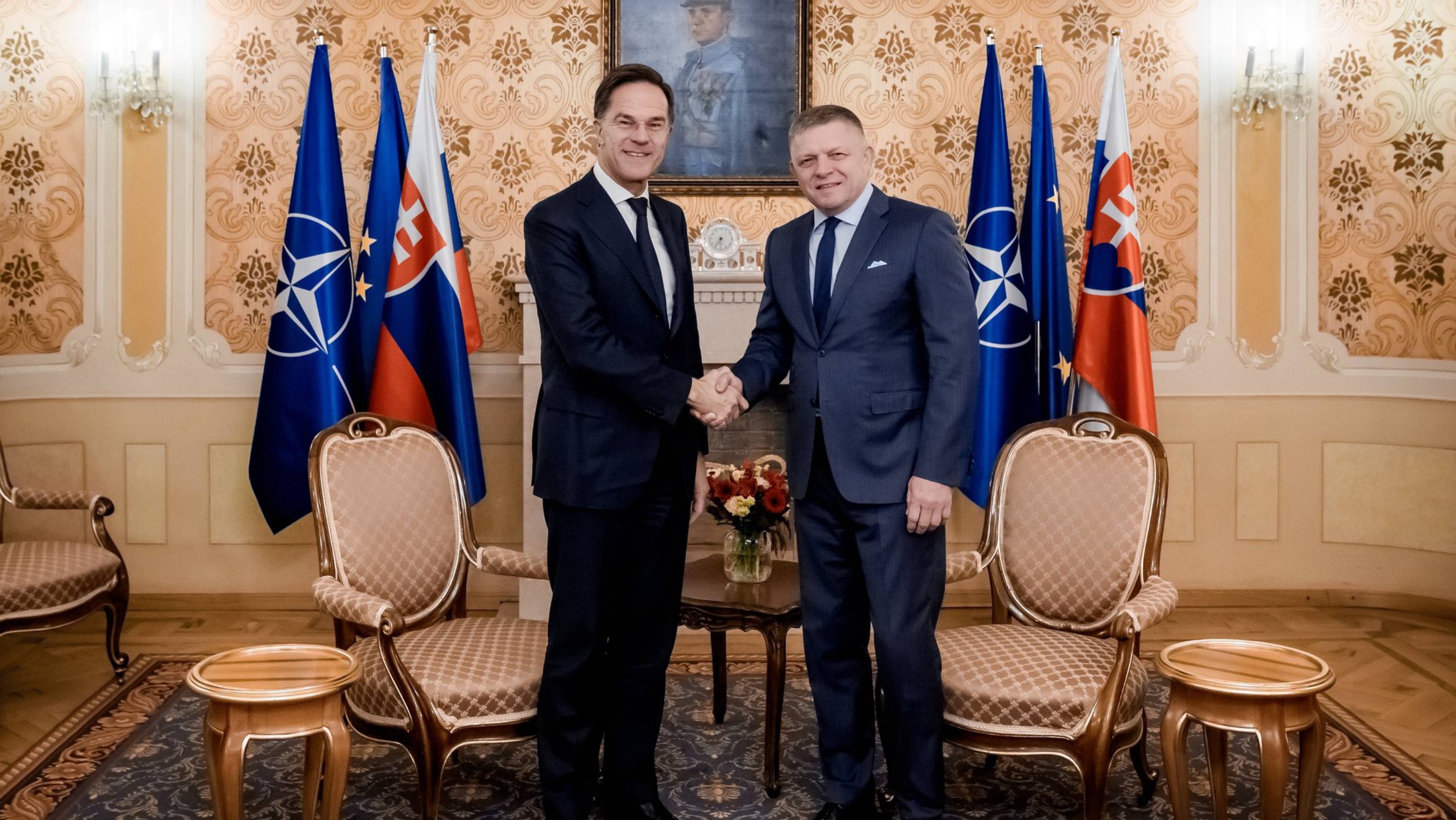 Robert Fico s-a întâlnit cu Mark Rutte la Bratislava. Ce i-a cerut premierul slovac șefului NATO