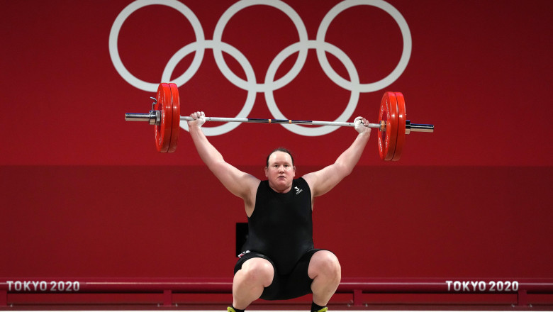 New Zealand's Laurel Hubbard in the Women's +87kg Group A Weightlifting at Tokyo international Forum on the tenth day of the Tokyo 2020 Olympic Games in Japan. Picture date: Monday August 2, 2021.