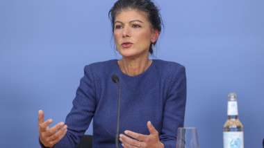 Sahra Wagenknecht bei PK zum zukünftigen BSW Personal in Berlin
