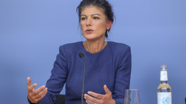 Sahra Wagenknecht bei PK zum zukünftigen BSW Personal in Berlin