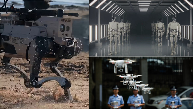roboți de luptă, roboți umanoizi și drone construite în China