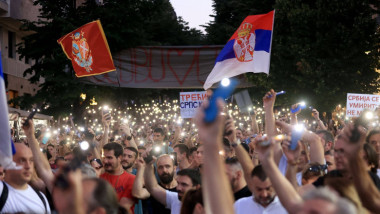 manifestatie in serbia