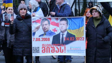 Demonstranți pentru eliberarea lui Miheil Saakașvili