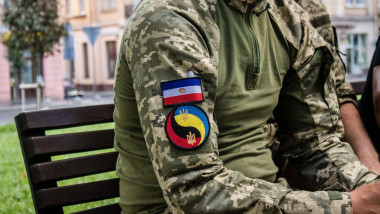 Lviv, Ukraine, August 18, 2024 Colombian fighters of the Foreign Legion are resting in the city of Lviv in Ukraine. They take the opportunity to visit