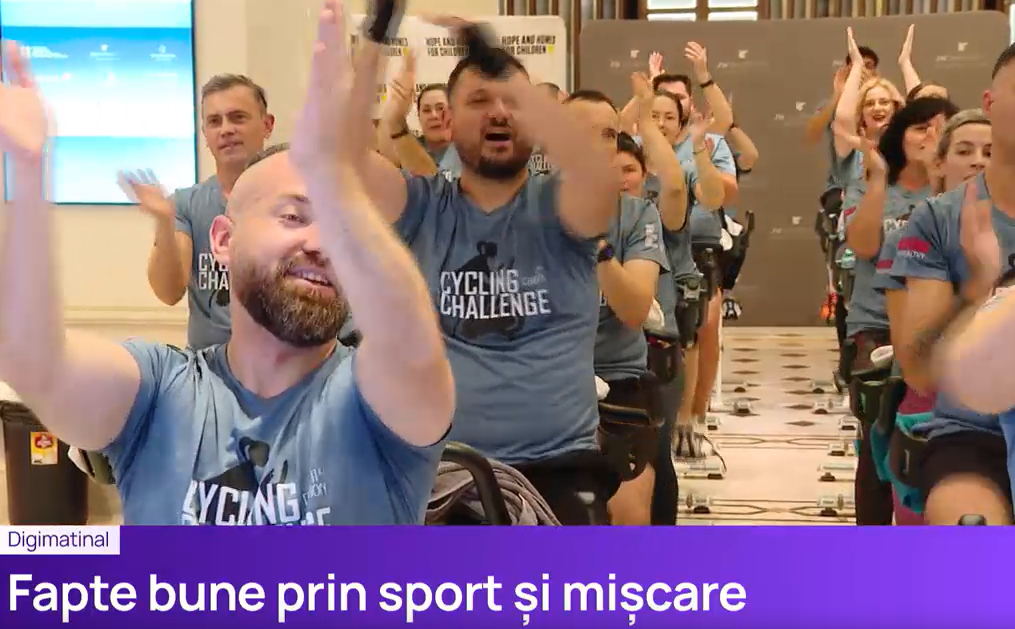 Zeci de angajați din Grupul Digi au pedalat în ritm de fapte bune în cadrul unui eveniment caritabil pentru copii
