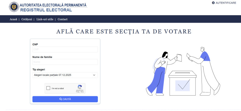 Secția de votare la care ai fost arondat pentru locale 2025