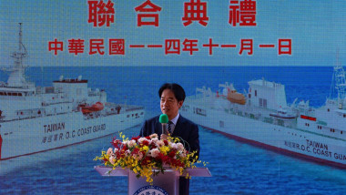 Lai Highlights Taiwan'S Indigenous Shipbuilding And Subsea Cable Protection As China Tensions Rise, Kaohsiung City - 01 Nov 2025