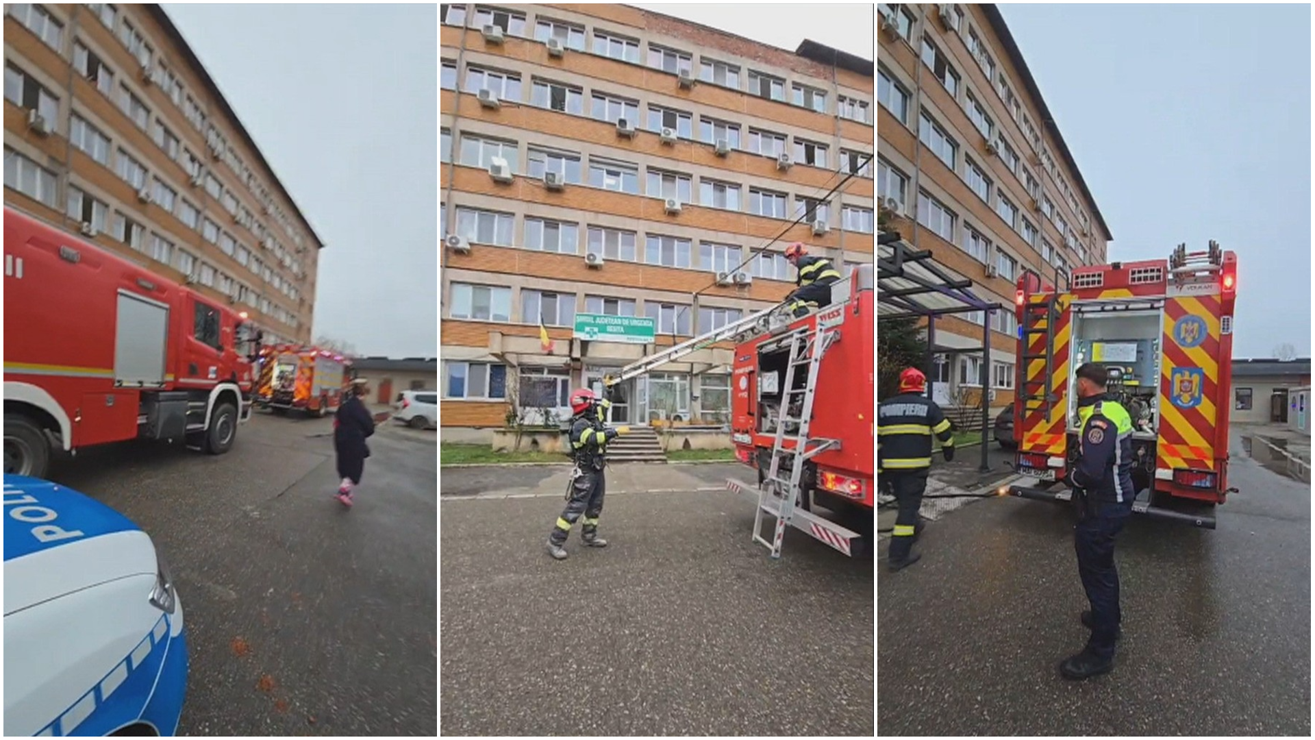 Incendiu la Spitalul Județean Reșița: zeci de pacienți evacuați. Planul roșu a fost activat