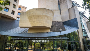 Cinémathèque Française, a Frank Gehry–designed building with a museum &amp; film screenings. Paris, France