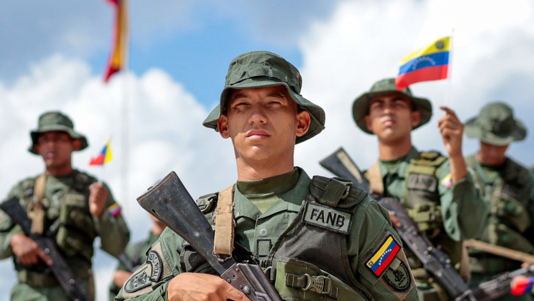 Military exercise of Venezuelan army in Caracas