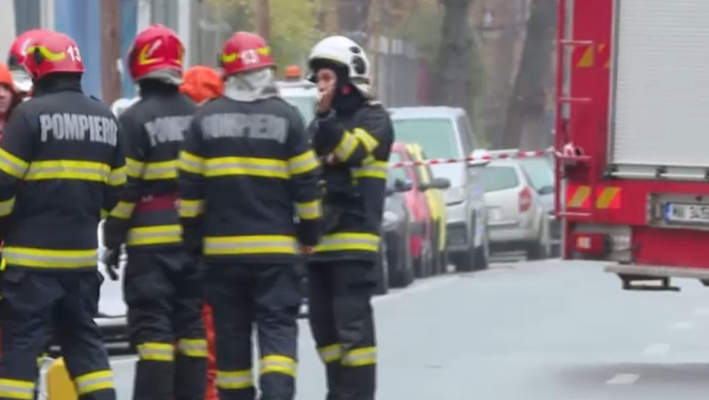 La fața locului s-au deplasat pompieri și angajați Distrigaz FOTO Captură video