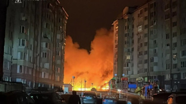 Urmările atacurilor rusești asupra sistemului energetic al Ucrainei. Foto Serviciul de Intervenții de Urgență al Ucrainei