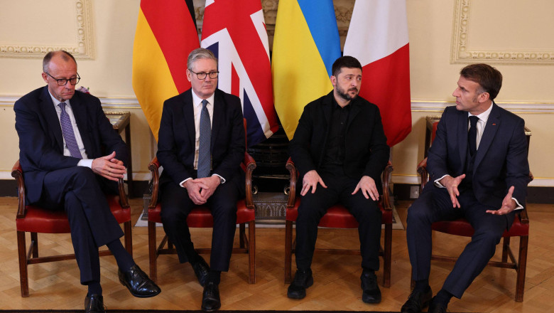 Keir Starmer - Volodimir Zelenski - Friederich Merz - Emmanuel Macron