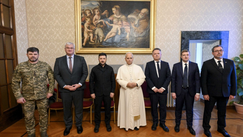 Volodimir Zelenski a fost primit de papa Leon