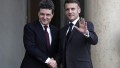 Nicușor Dan și Emmanuel Macron.