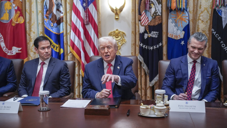 m rubio, d trump si p hegseth la masa, raspund presei