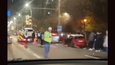 accident cu cinci masini in bucuresti