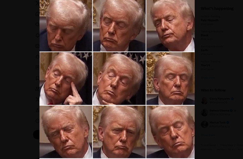 Trump sleepy