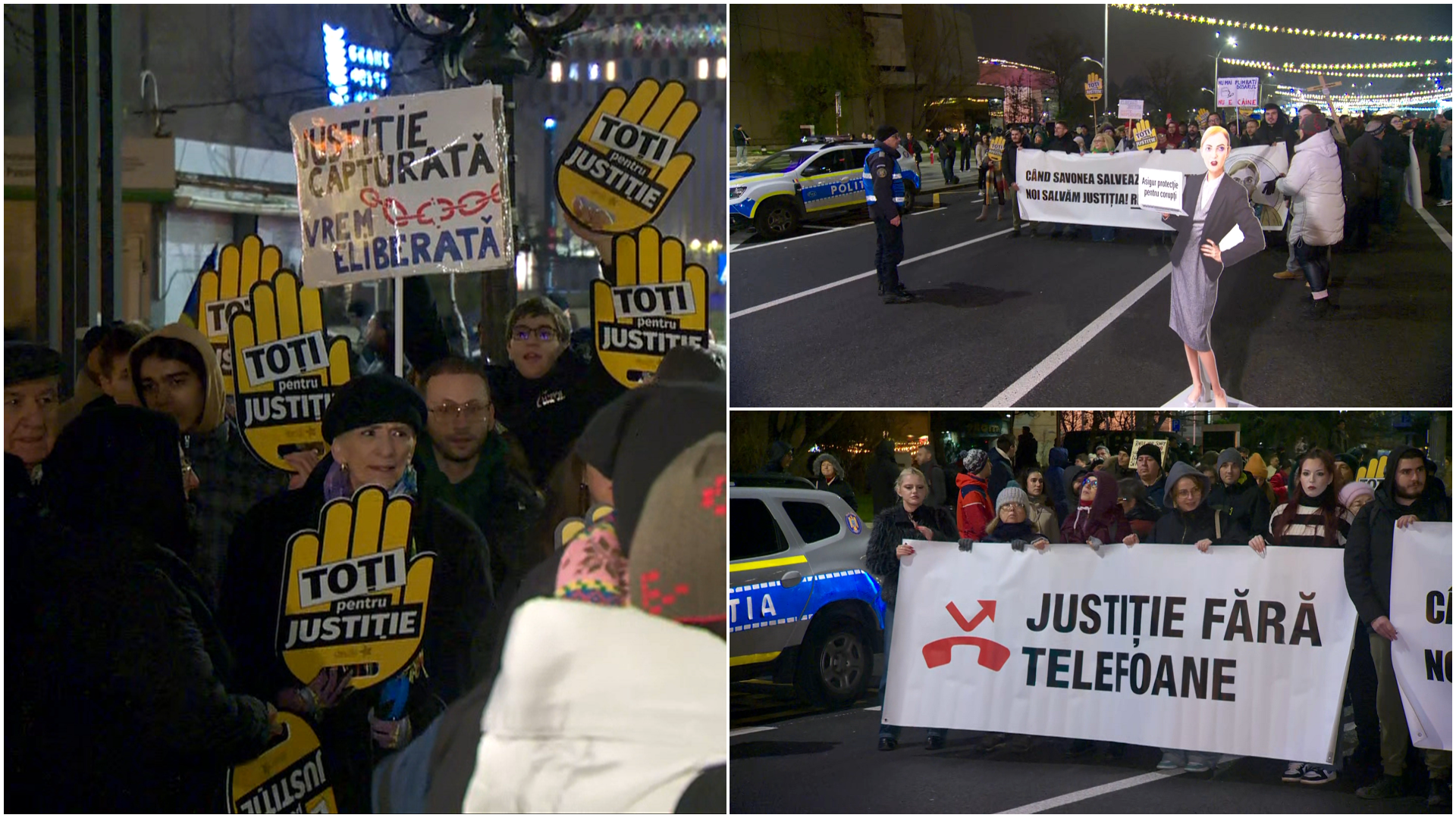 Proteste pentru independența justiției, a cincea zi la rând. Manifestanții cer demisii în vârful sistemului