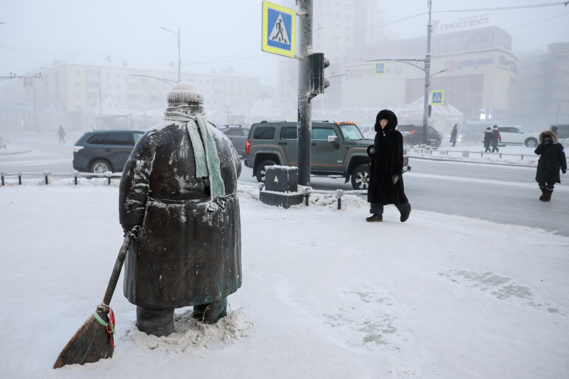 Frosty Weather In Yakutsk, Russia